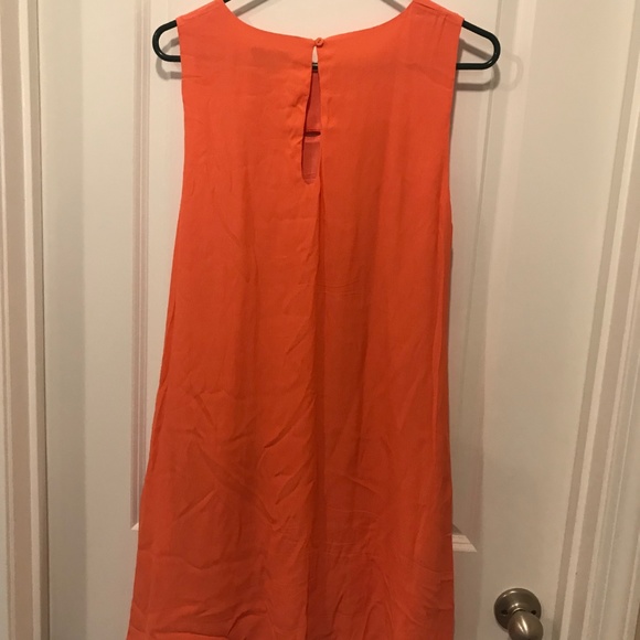 Very J Sleeveless Orange Dress with pockets Large - Picture 2 of 3